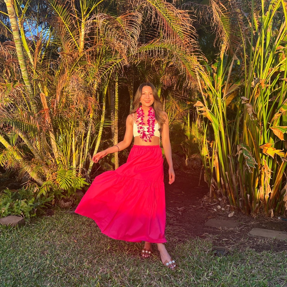 HM HOT PINK MAXI SKIRT